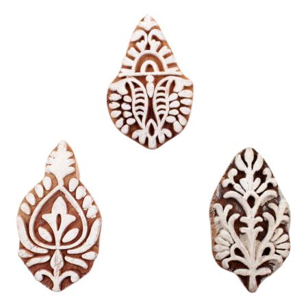 Set of 3 Piece New Mix Wooden Printing Block